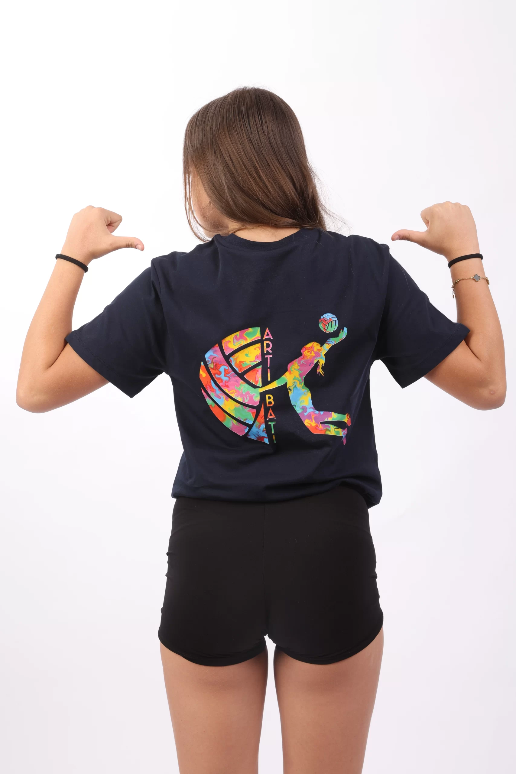Artı Batı SK. -  Lacivert Kız Basic T-shirt
