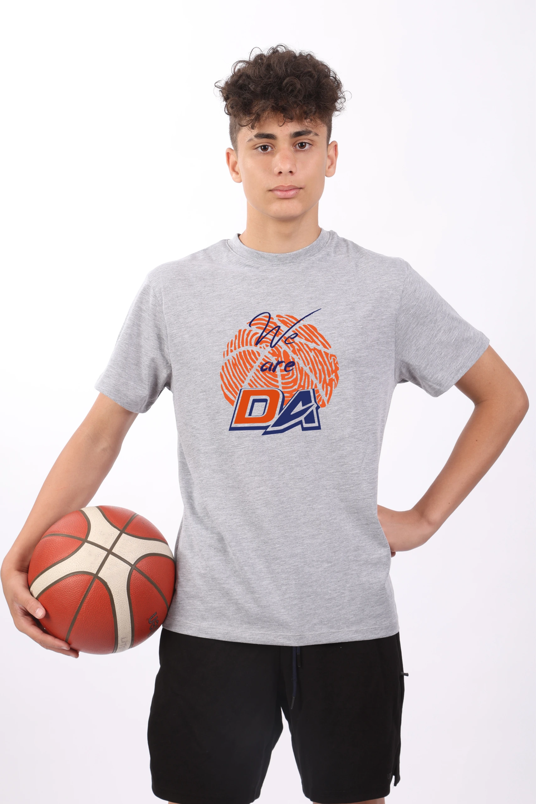 Demir Amiraller SK- Gri ''we are DA'' baskılı t-shirt